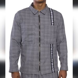 Homme+Femme La Check Jacket Zip Down Size Large